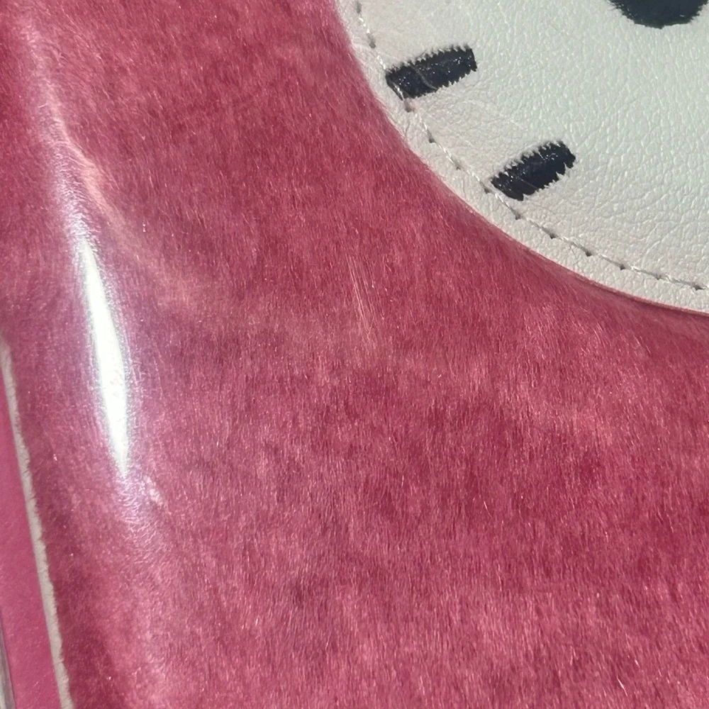 🍀 3 for $25 Hello Kitty Pink Fuzzy Papyrus Card Blank Inside All occasions